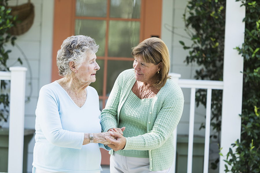A mother and daughter discuss the differences between assisted living vs home care