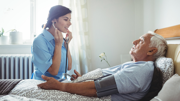 The differences between assisted living and skilled nursing include full-time nurses