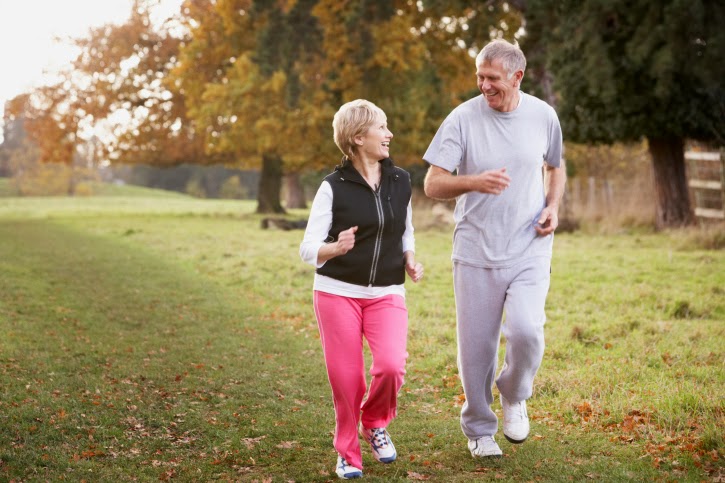 A man and woman learn why seniors need to exercise