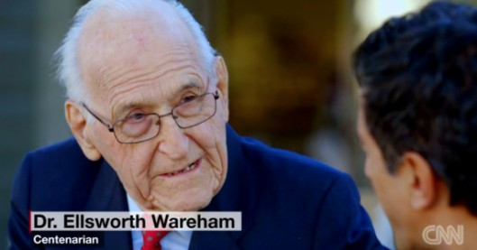 Dr Ellsworth Wareham has the benefit of a plant-based diet for seniors. He is still working at 103