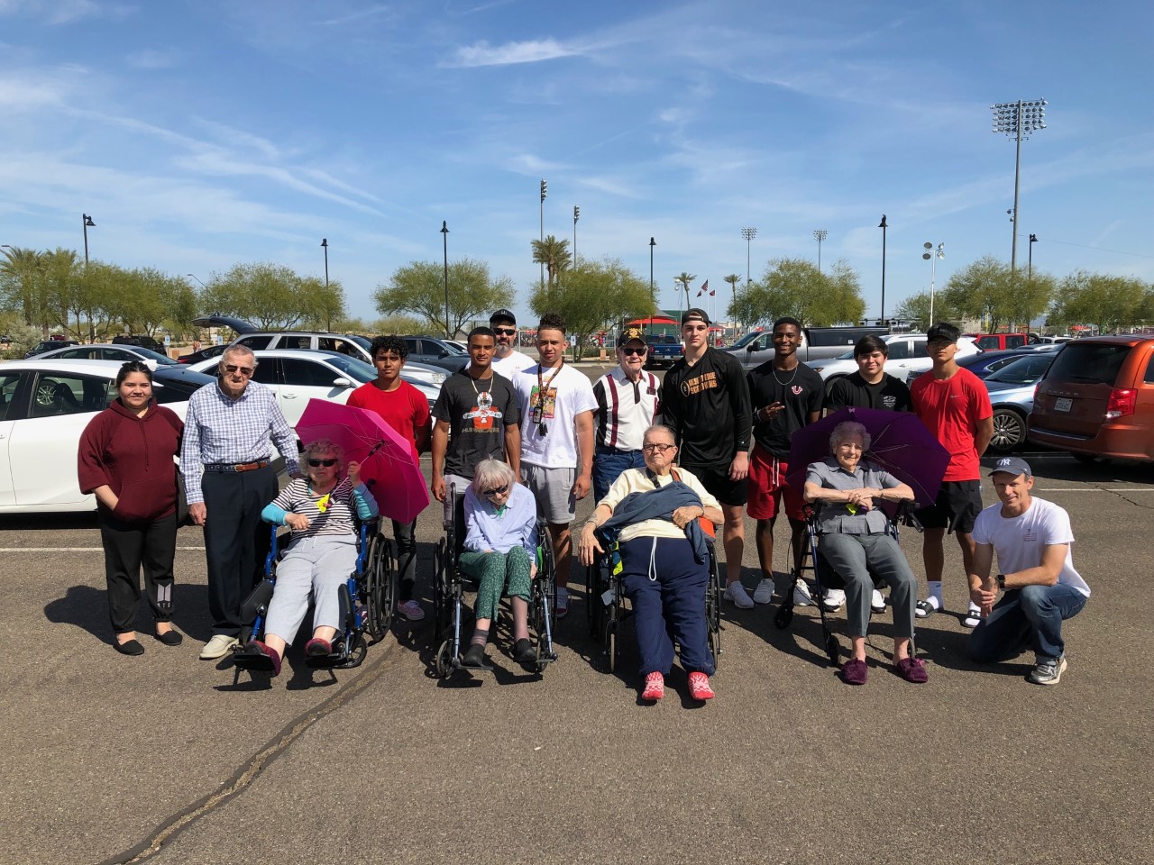 Our Surprise & Goodyear Assisted Living Residents and the Desert Edge Football Players