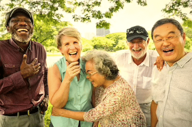 A bunch of old people laughing is definitely not what causes anger outbursts in elderly people