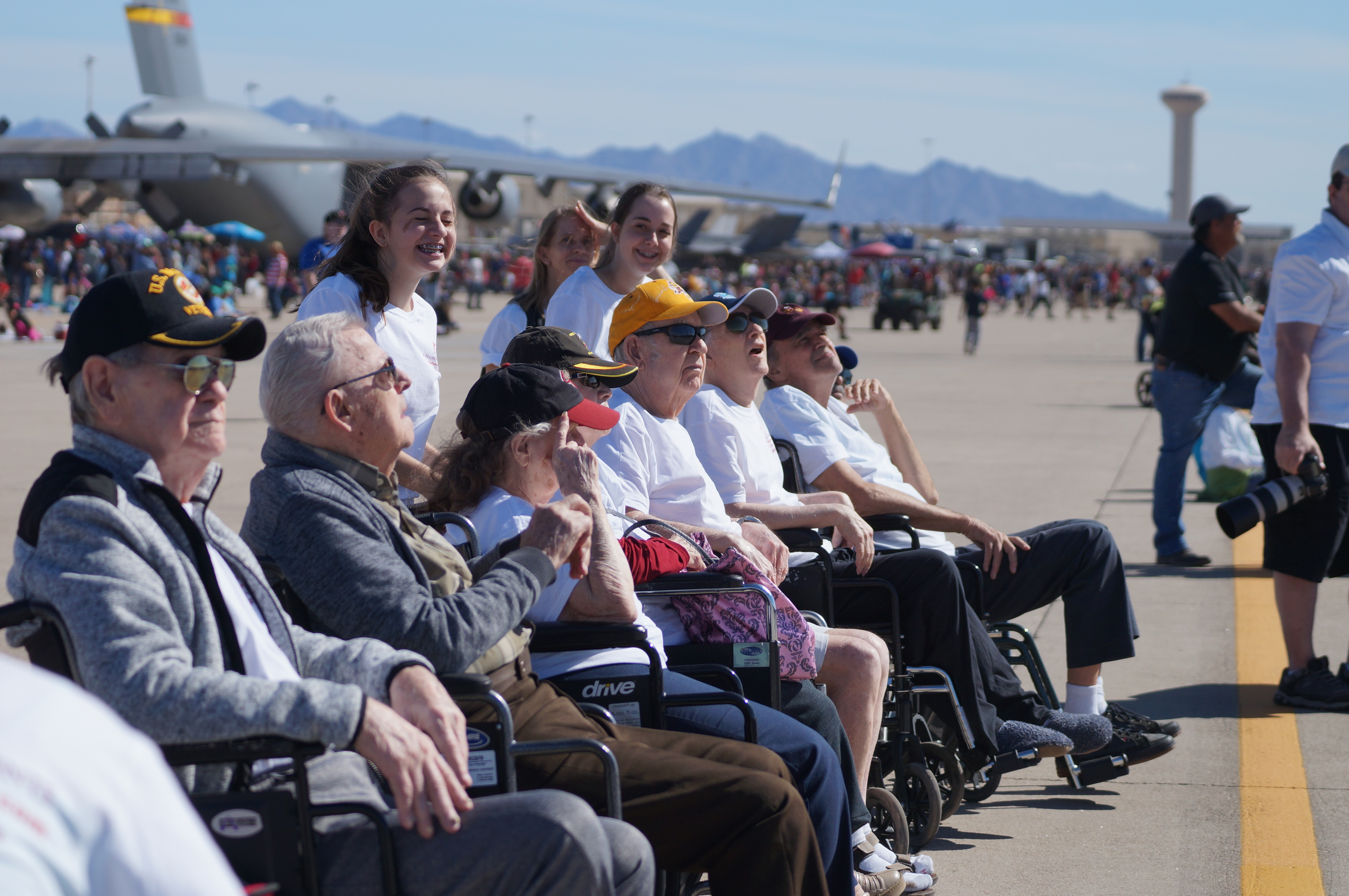 Volunteer Opportunities in Goodyear at our homes included taking residents to the Luke AFB air show