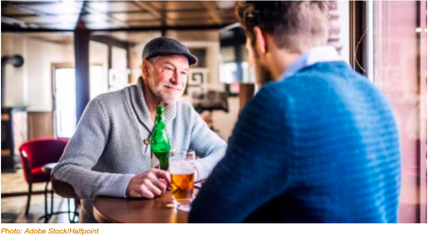 Hanging out at the pub may be good for Dementia