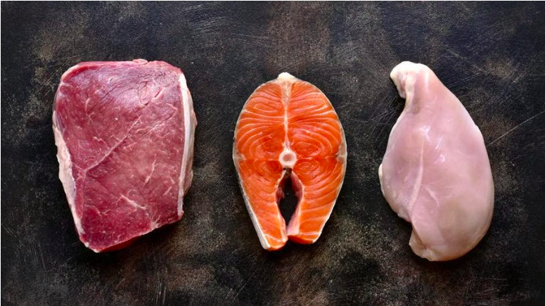 Meat fish and chicken. All components of the Carnivore diet